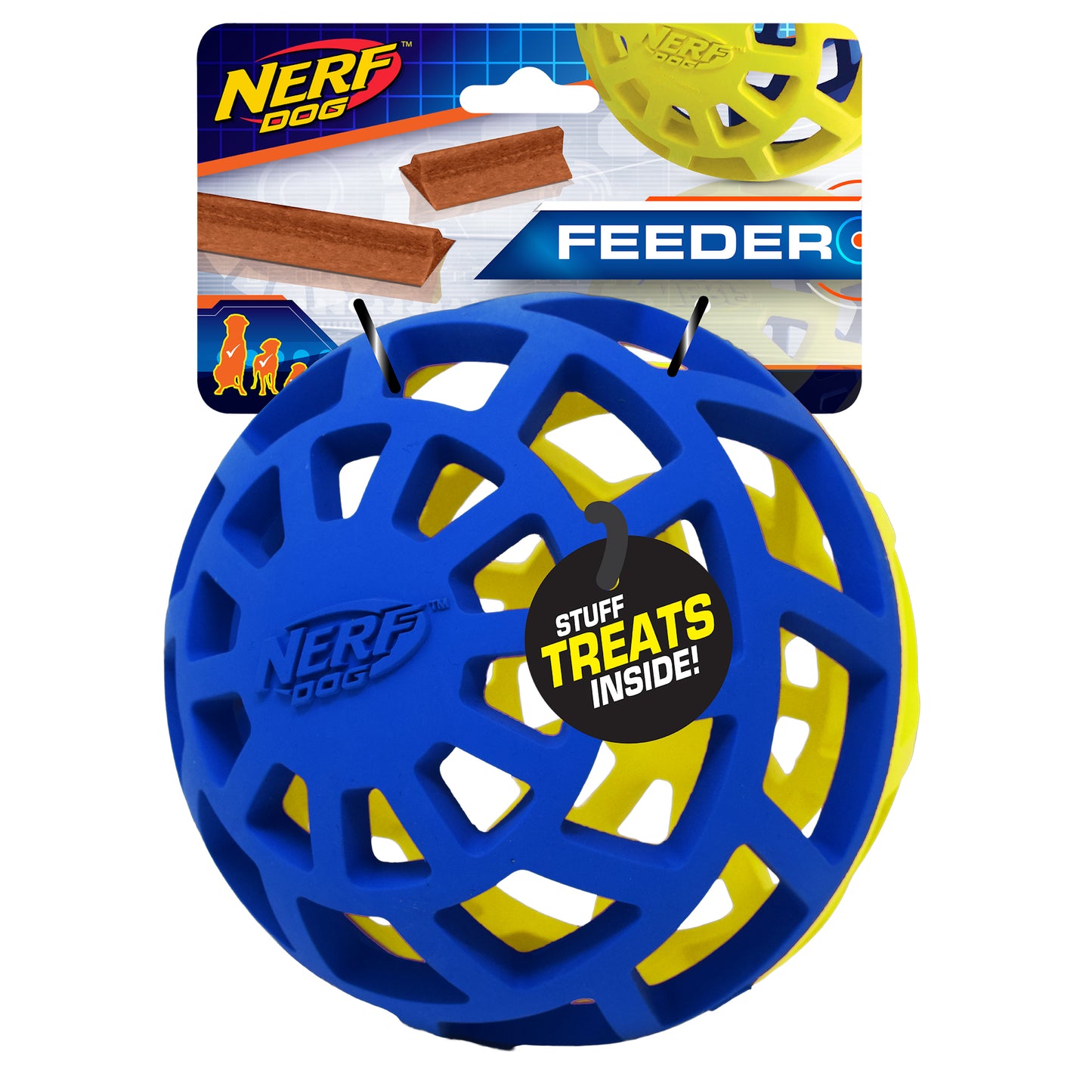 Balle Nerf Dog en caoutchouc ajouré, 12,7 cm (5 po)