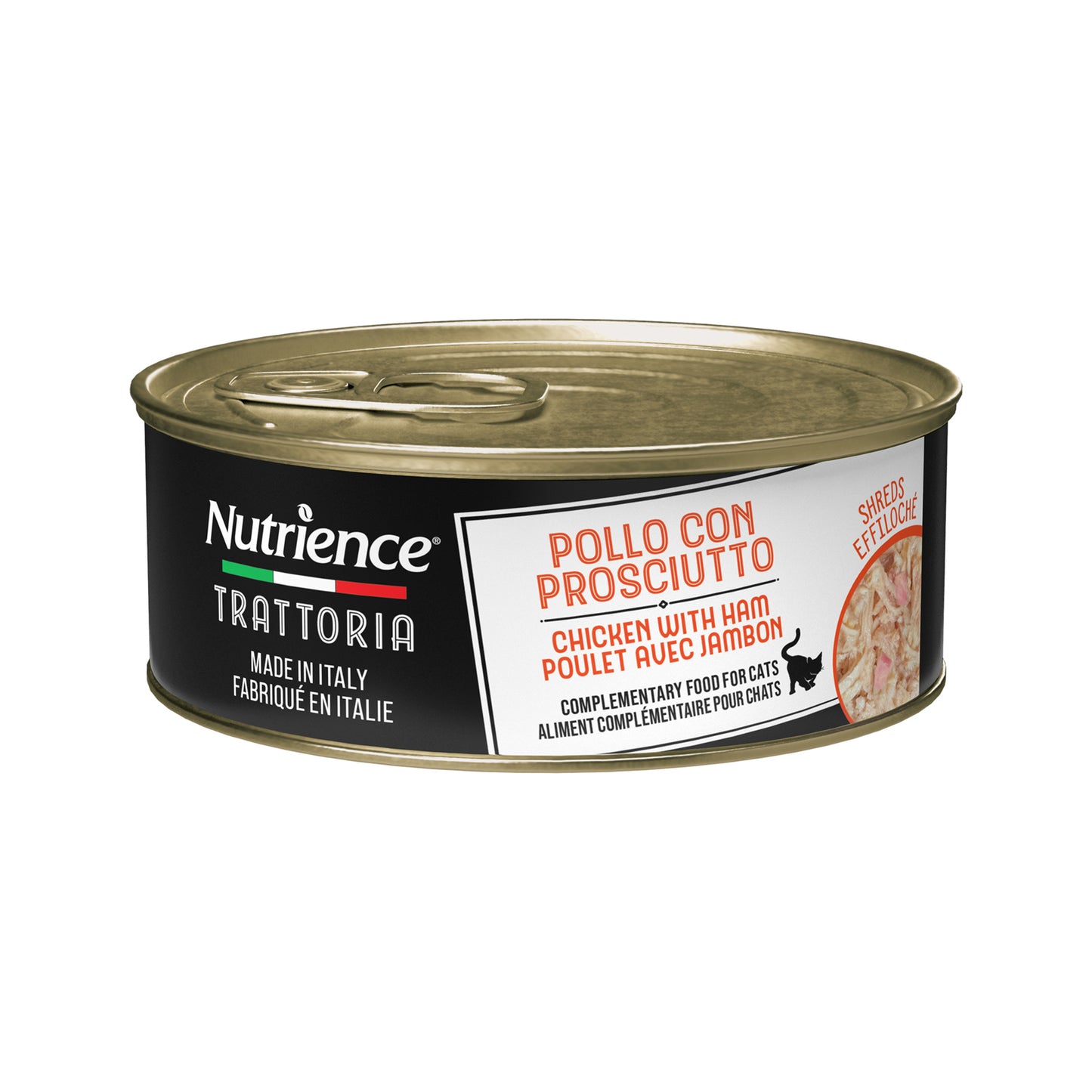 Nutrience Conserve Trattoria Poulet avec Jambon Effiloché, 70g