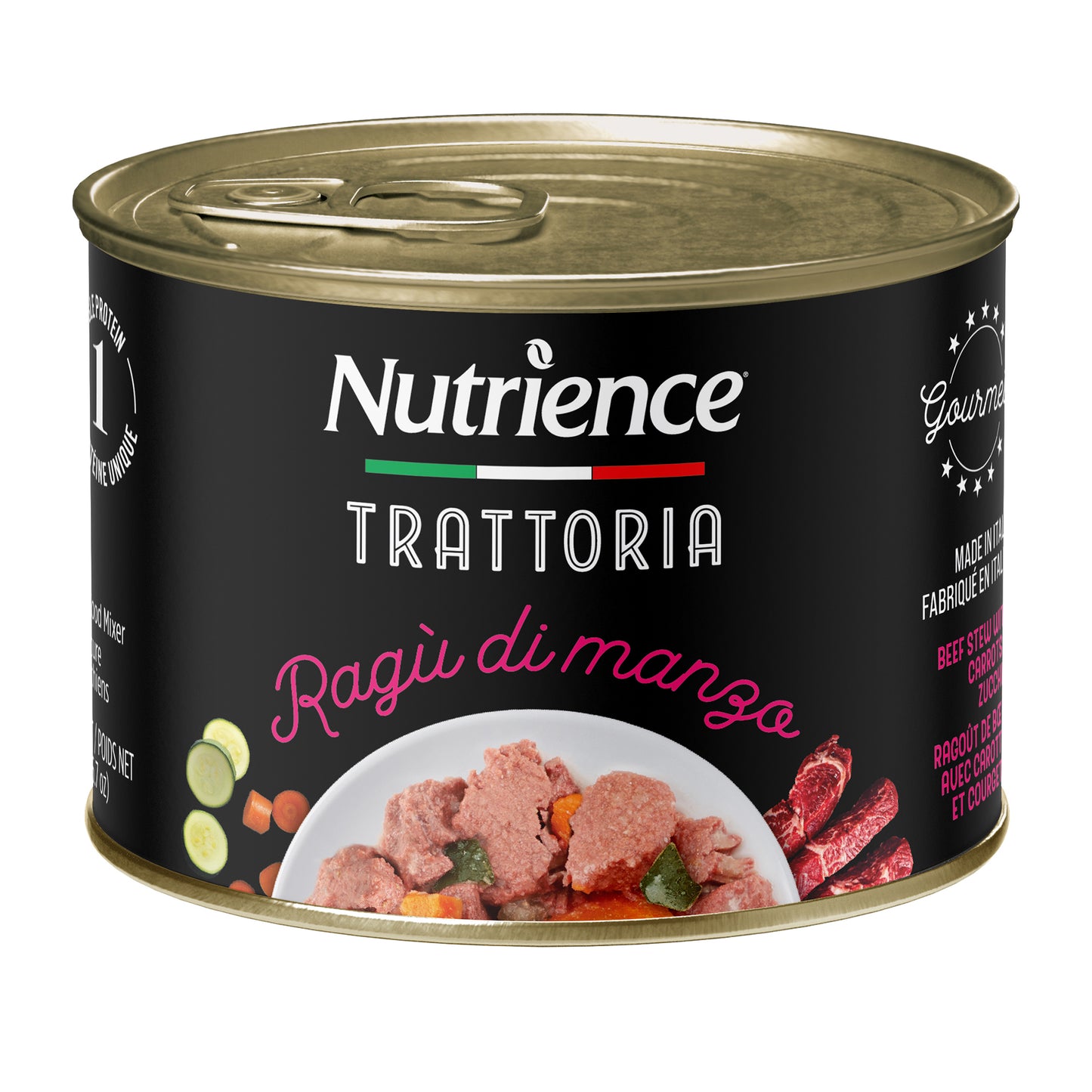Nourriture Nutrience Trattoria pour chiens, Ragoût de bœuf, 190 g