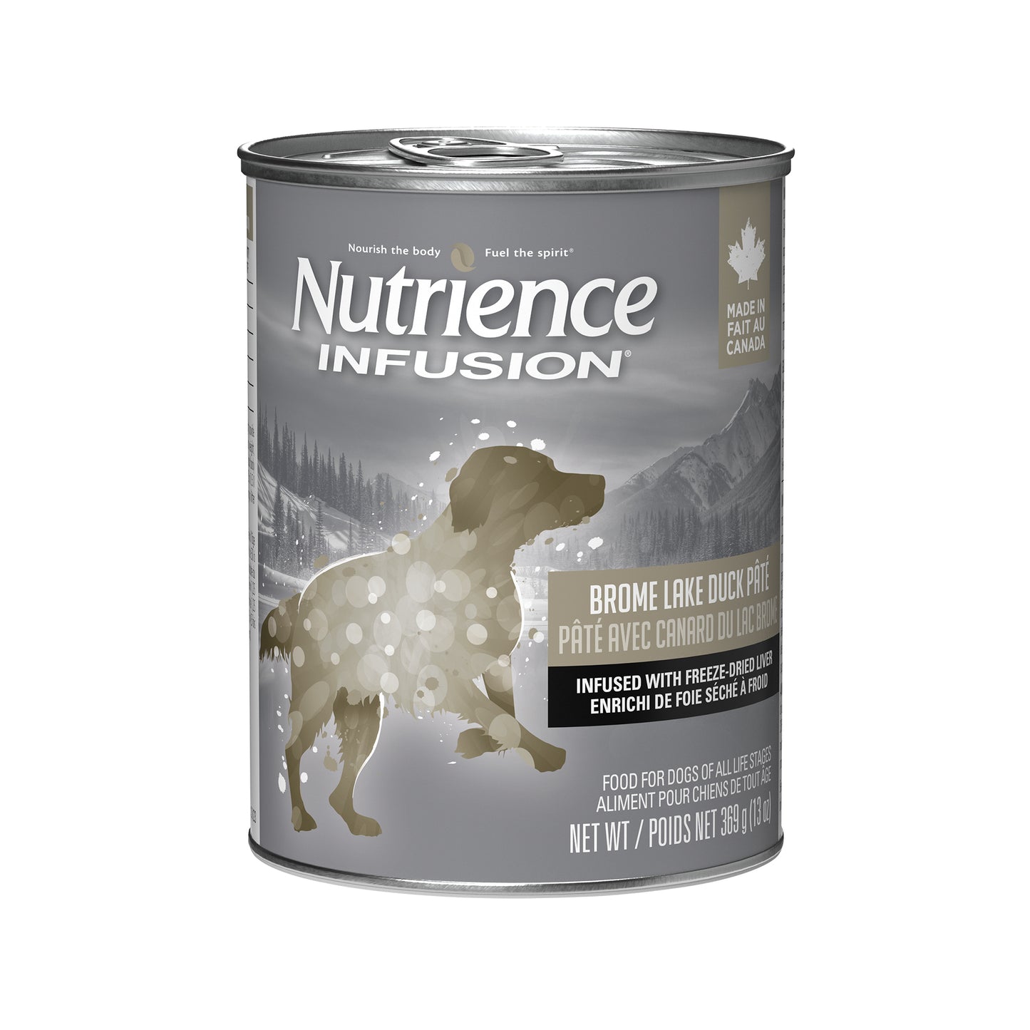 Nutrience Conserve Infusion pour chiens, Canard du lac Brome, 369 g