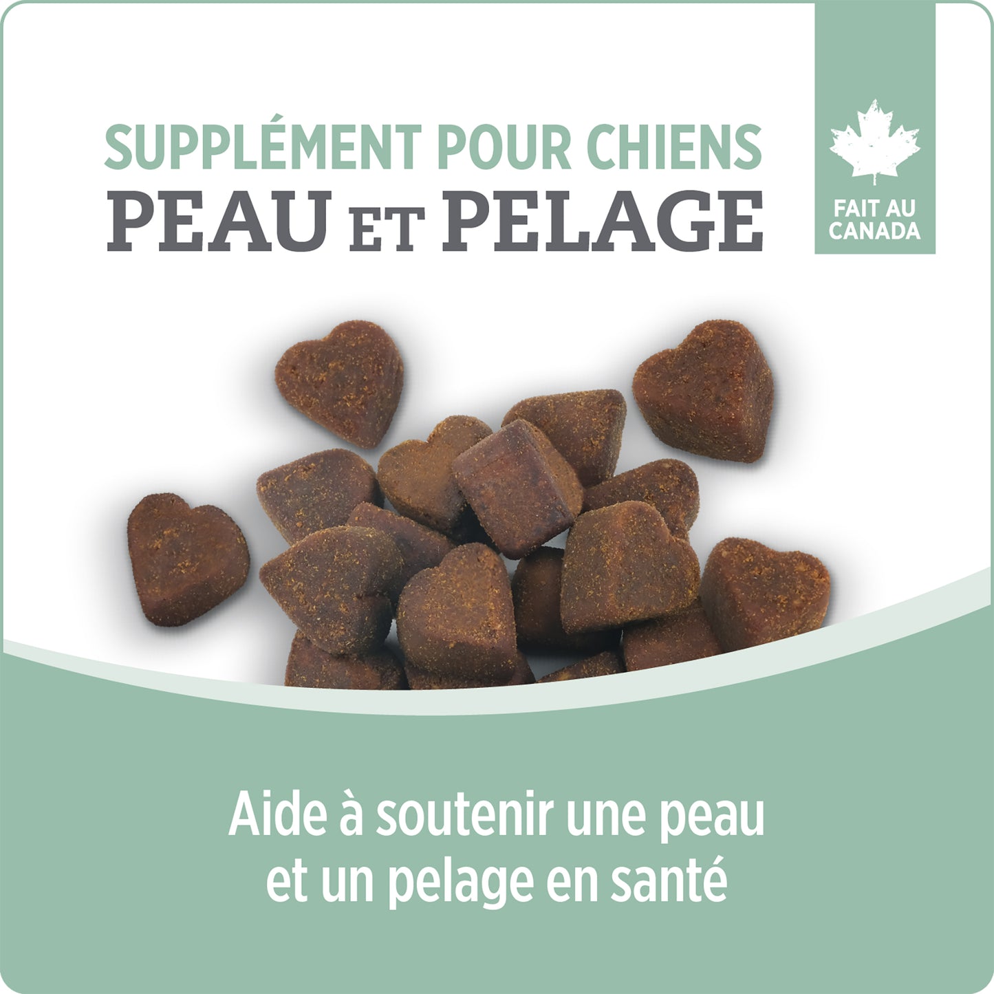 Suppléments Nutrience Care pour chiens, Peau et pelage, 100 bouchées tendres, 400 g