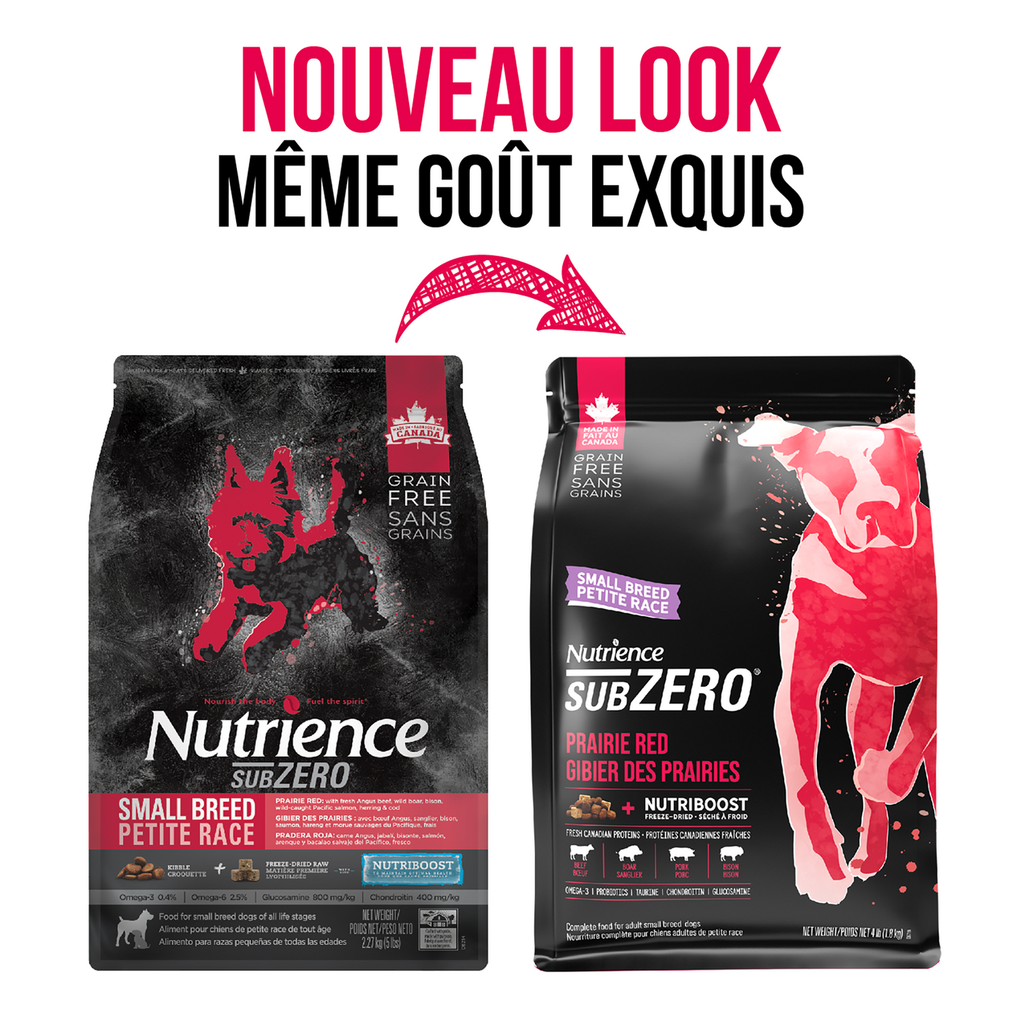 Nutrience SubZero pour chiens de petite race, Gibier des Prairies, 1,8 kg