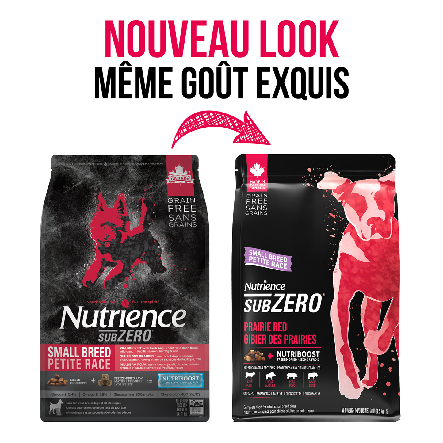 Nutrience SubZero pour chiens de petite race, Gibier des Prairies, 4,5 kg