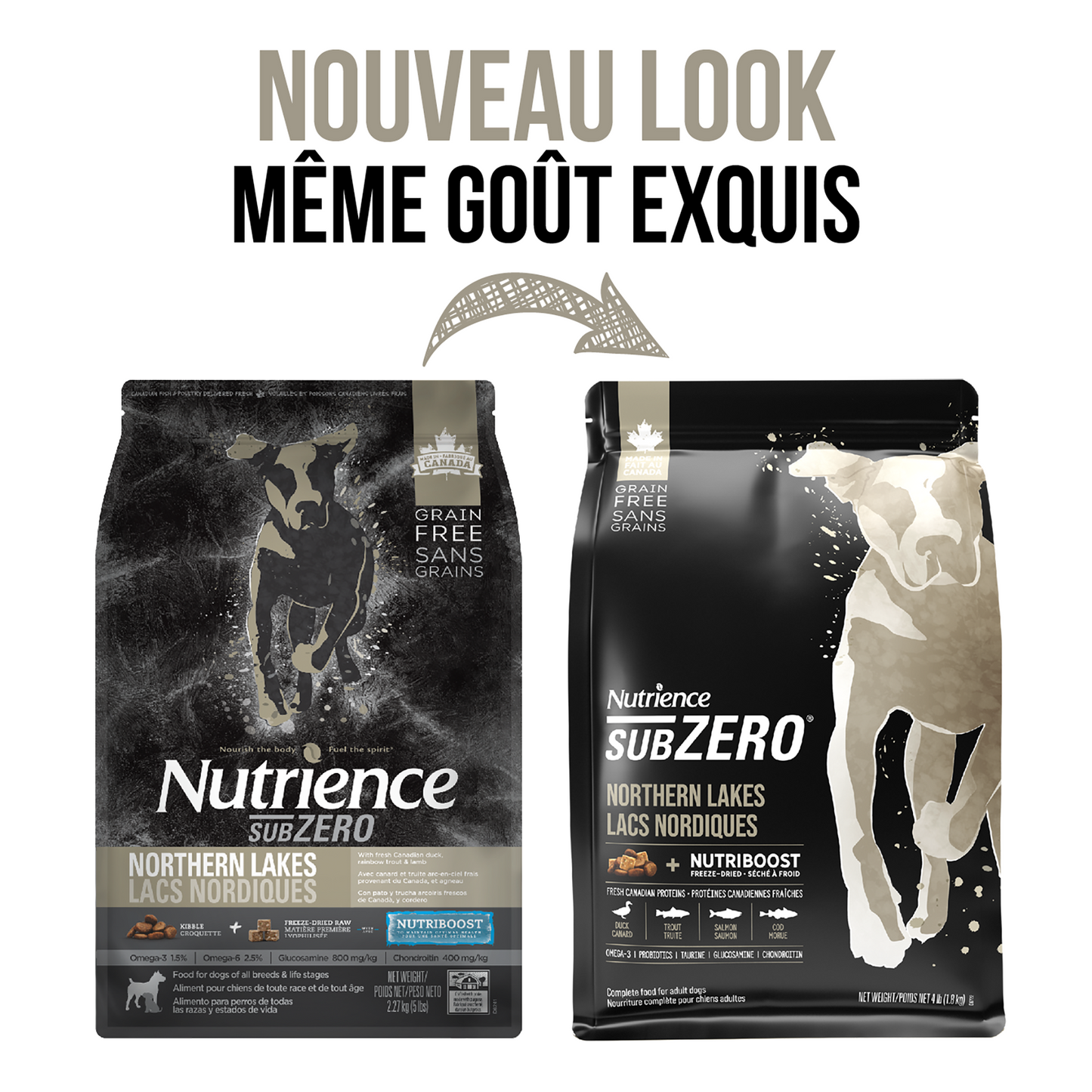 Nourriture Nutrience SubZero pour chiens, Lacs nordiques, 1,8 kg