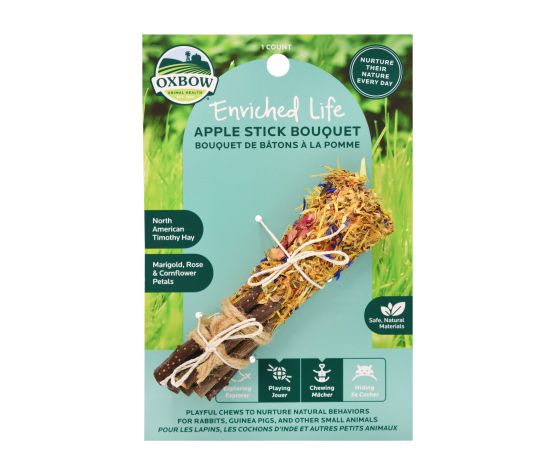 Oxbow Enriched Life - Gâterie à Mâcher Pour Rongeur, Bouquet De Bâtons à La Pomme