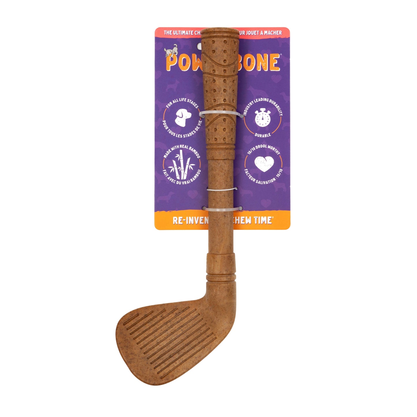Powerbone Jouet à Mâcher Pour Chien, Nylon & Bambou - Bâton De Golf 12"