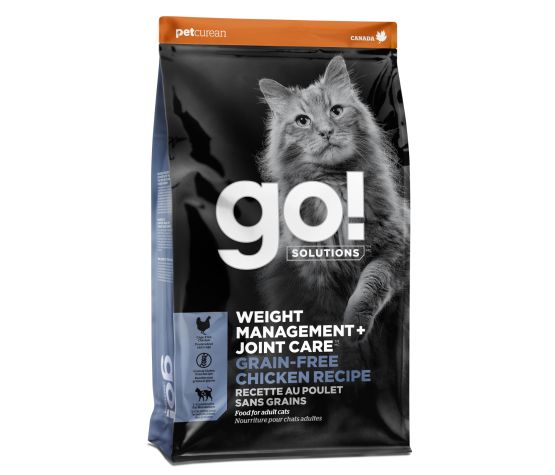 Petcurean Go! Contrôle Du Poids + Articulations Sans Grains Pour Chat Poulet 8 Lbs