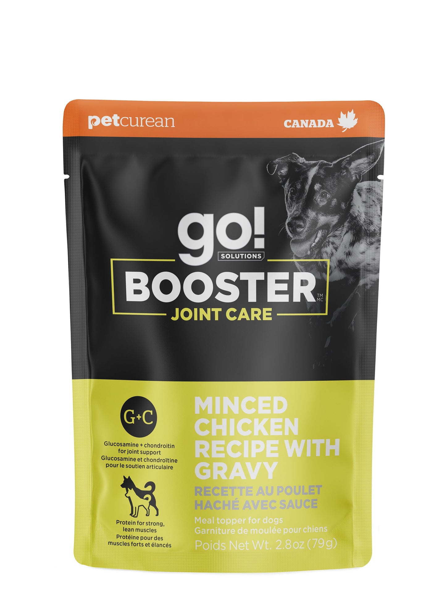 Petcurean Go! Booster Pour Chien, Articulations Poulet Haché Avec Sauce 2.8oz