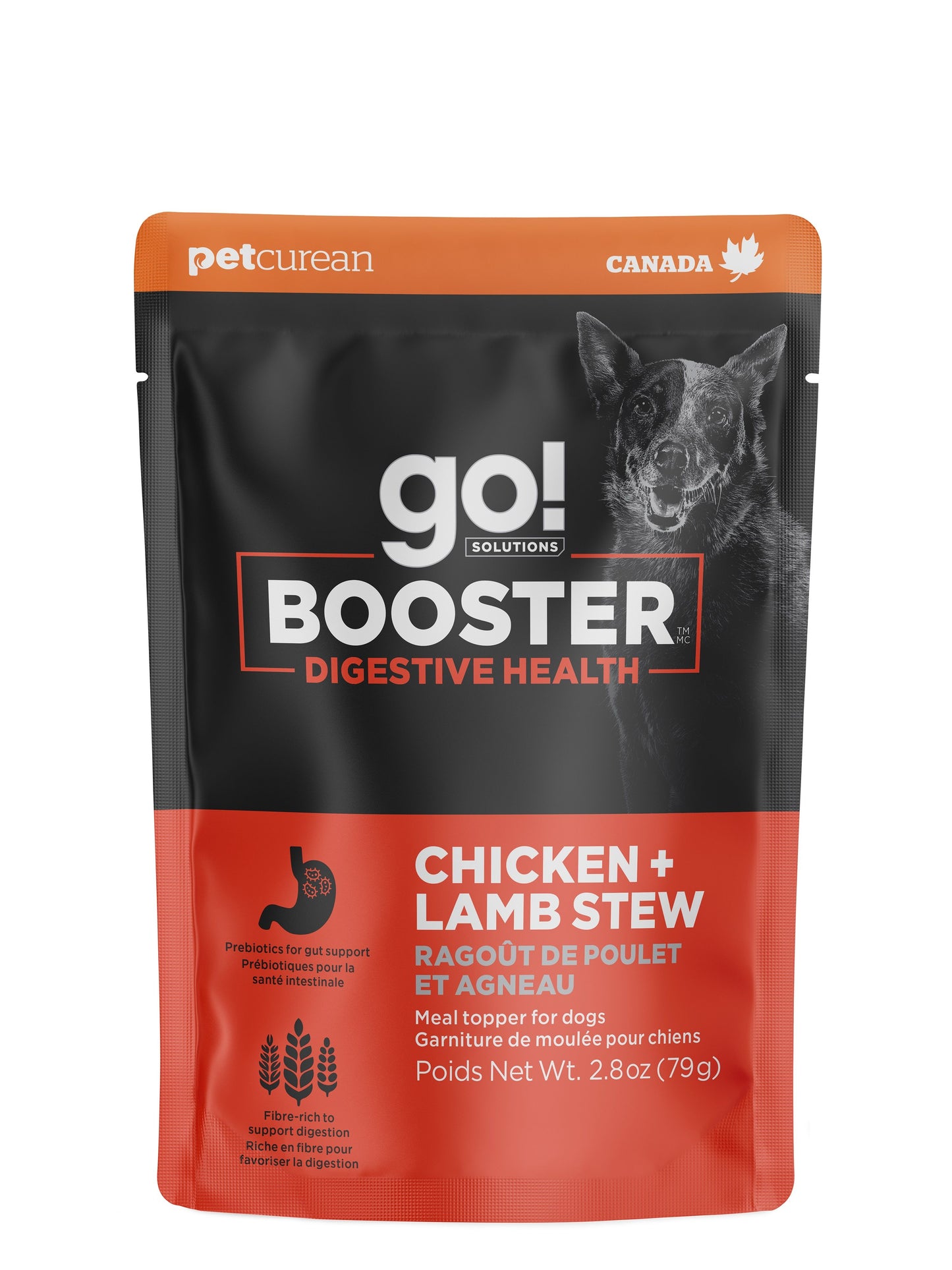 Petcurean Go! Booster Pour Chien, Digestion Ragoût De Poulet Et Agneau 2.8oz