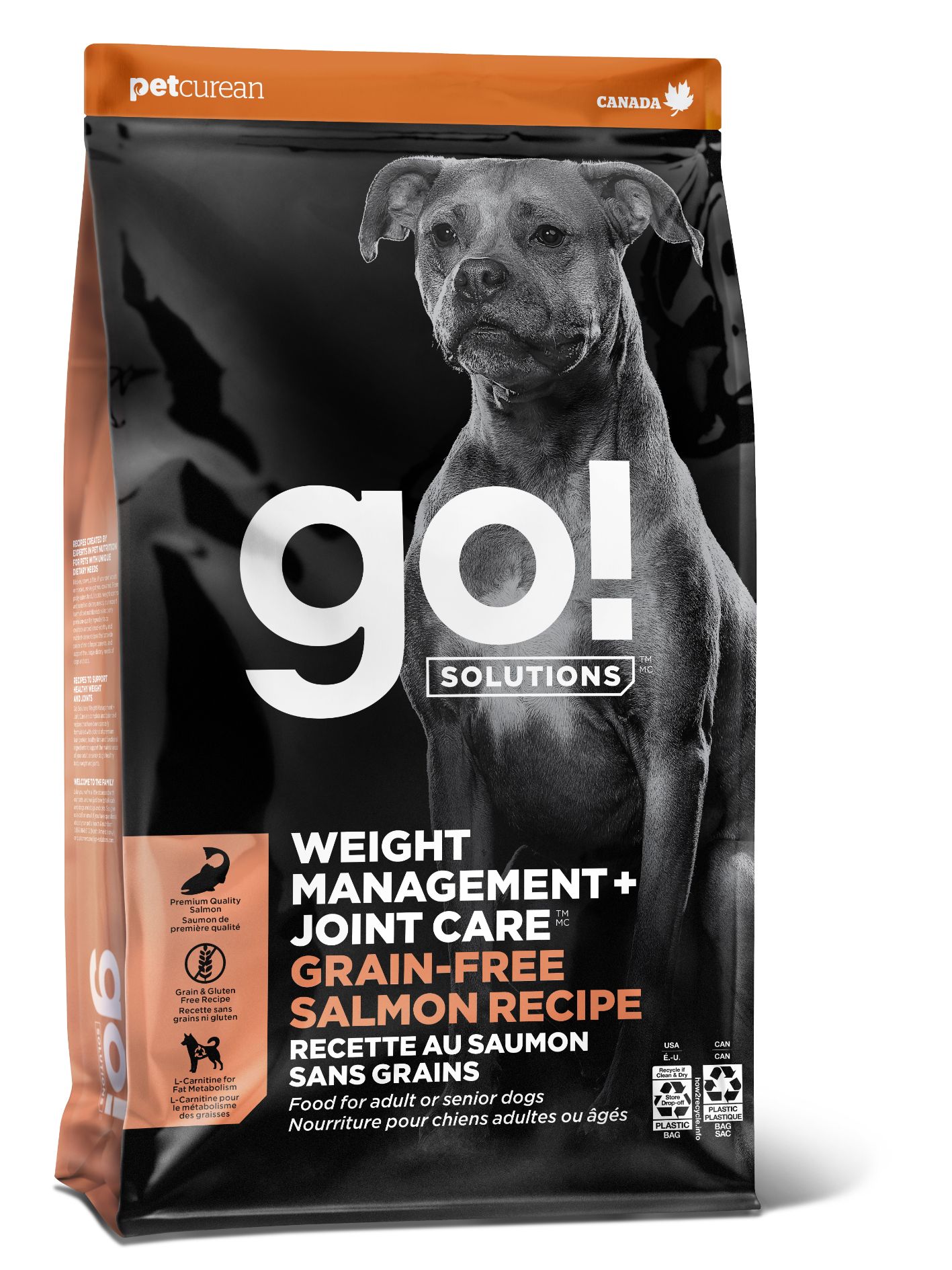 Petcurean Go! Contrôle Du Poids + Articulations Sans Grains Pour Chien Saumon 22 Lbs