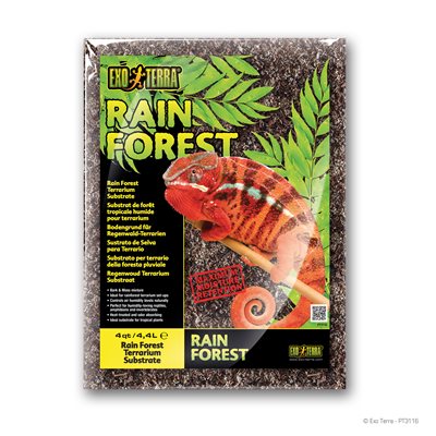 Substrat de forêt tropicale humide Exo Terra pour terrarium, 4,4 L (4 pte)