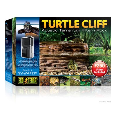 Falaise Turtle Cliff Exo Terra avec filtre intérieur pour aquaterrariums et roche, Petite