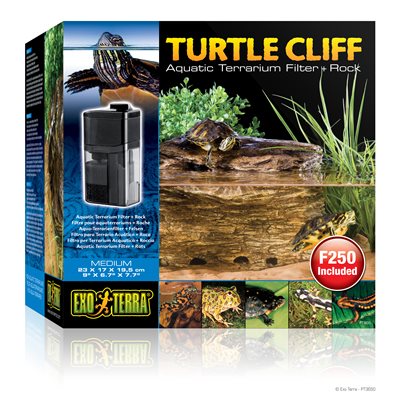 Falaise Turtle Cliff Exo Terra avec filtre intérieur pour aquaterrariums et roche, moyenne