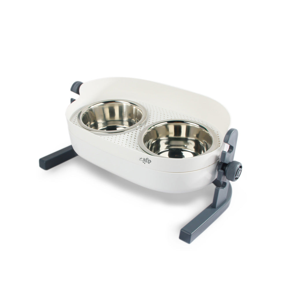 Gamelle double surélevée 3-en-1 Lifestyle 4 Pets – Taille Moyen – ALL FOR PAWS