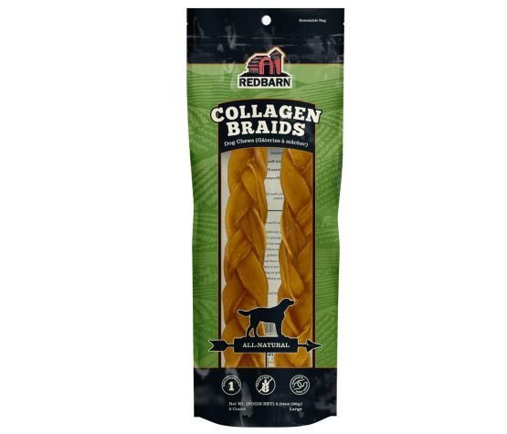 Redbarn Bâtonnet De Collagène Tressé, Grand 12", Sac De 2 Unités