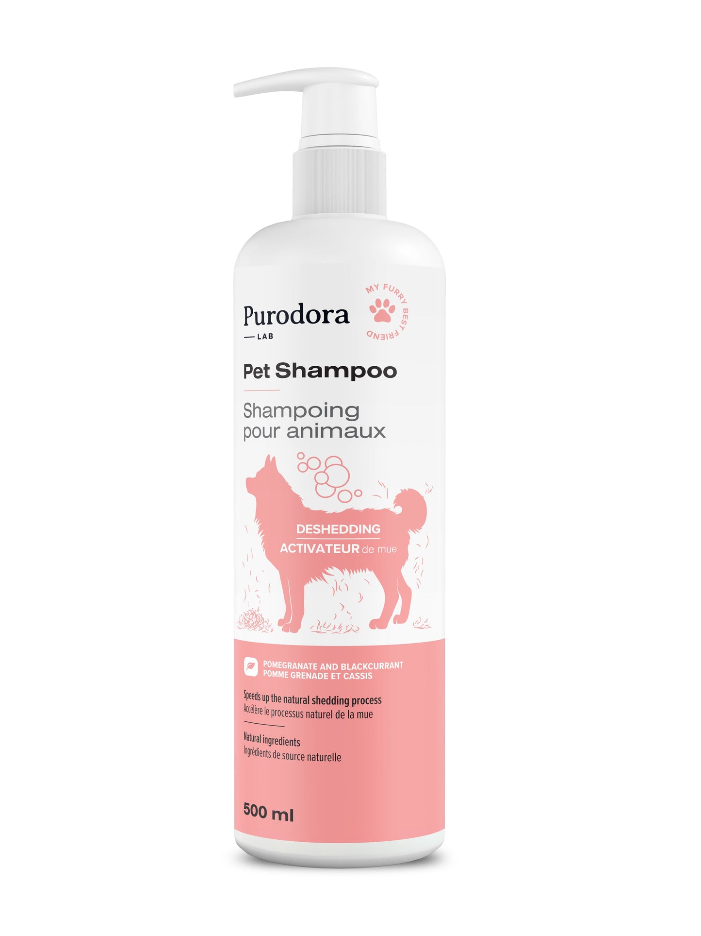 Purodora Lab, Shampoing Pour Chien, Activateur De Mue 500ml