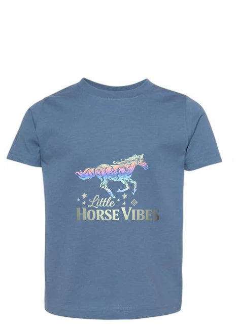 Horse Vibes T-shirt enfant arc-en-ciel - BLEU