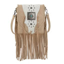 Trinity Ranch Frange Semelle en cuir croisé - Beige