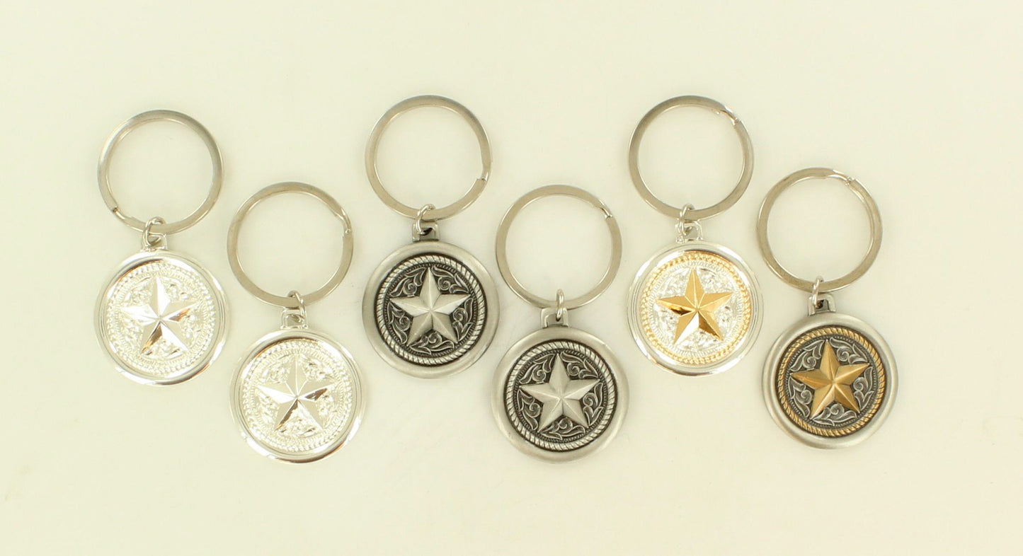 Porte-clés Western – Motif Étoile du Texas