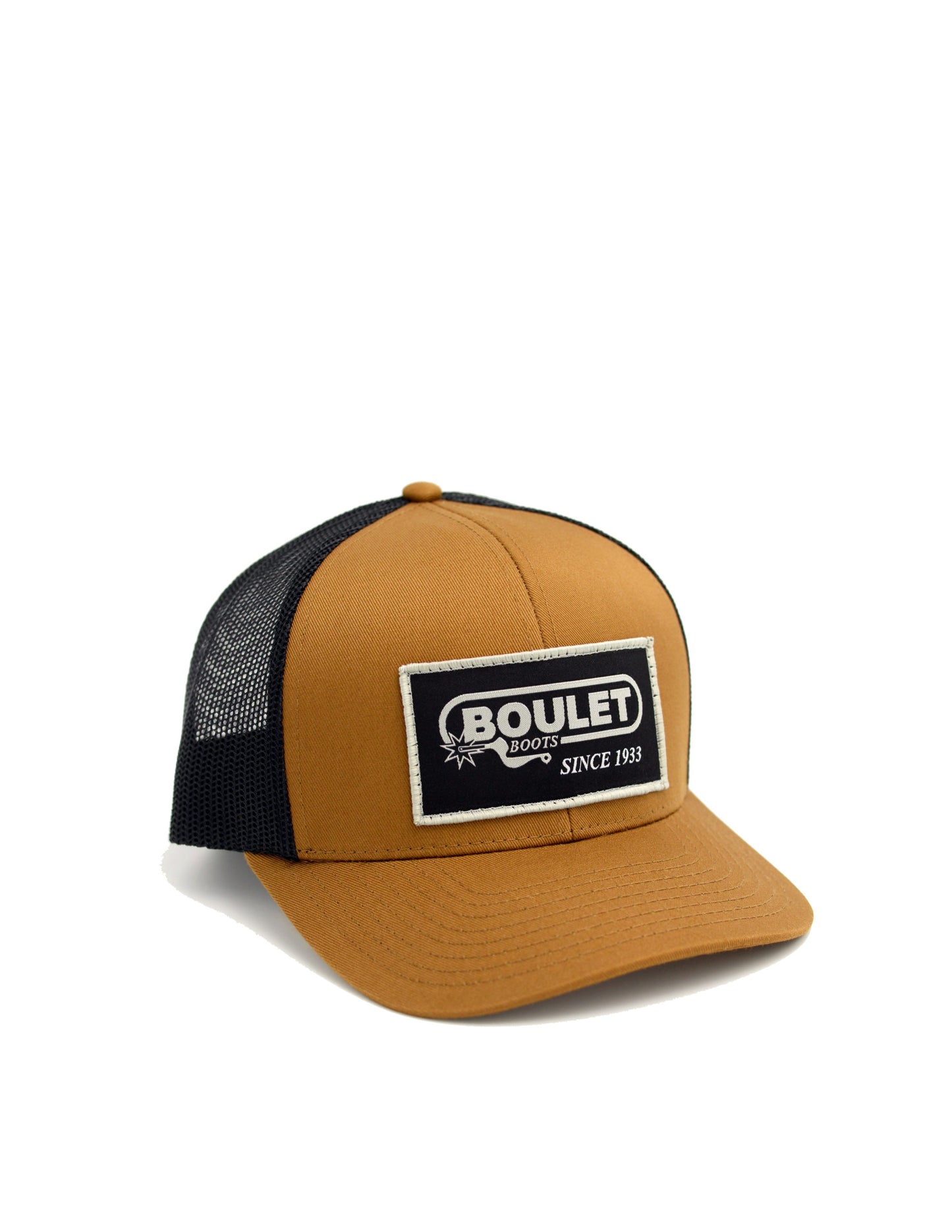 Bottes Boulet Casquette camionneur Caramel, Filet Noir