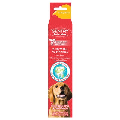 Dentifrice enzymatique Petrodex Sentry pour chiens, arôme de volaille, 70 g (2,5 oz)