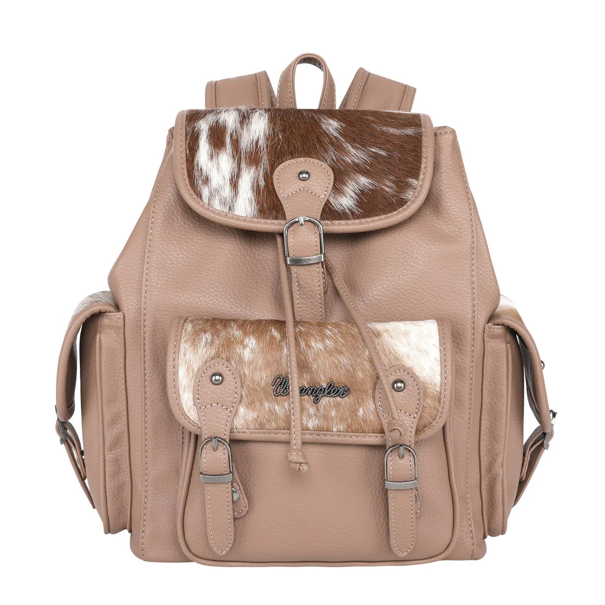 Sac à dos Wrangler en cuir de vache - Kaki