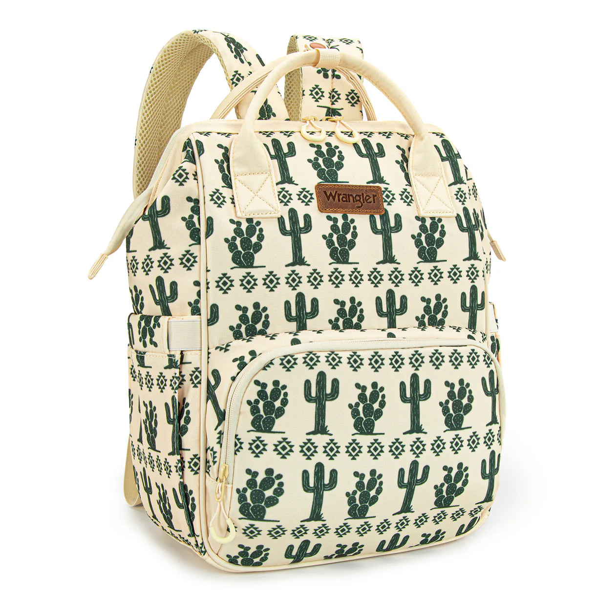 Sac à dos/sac à couches à motif cactus - Beige