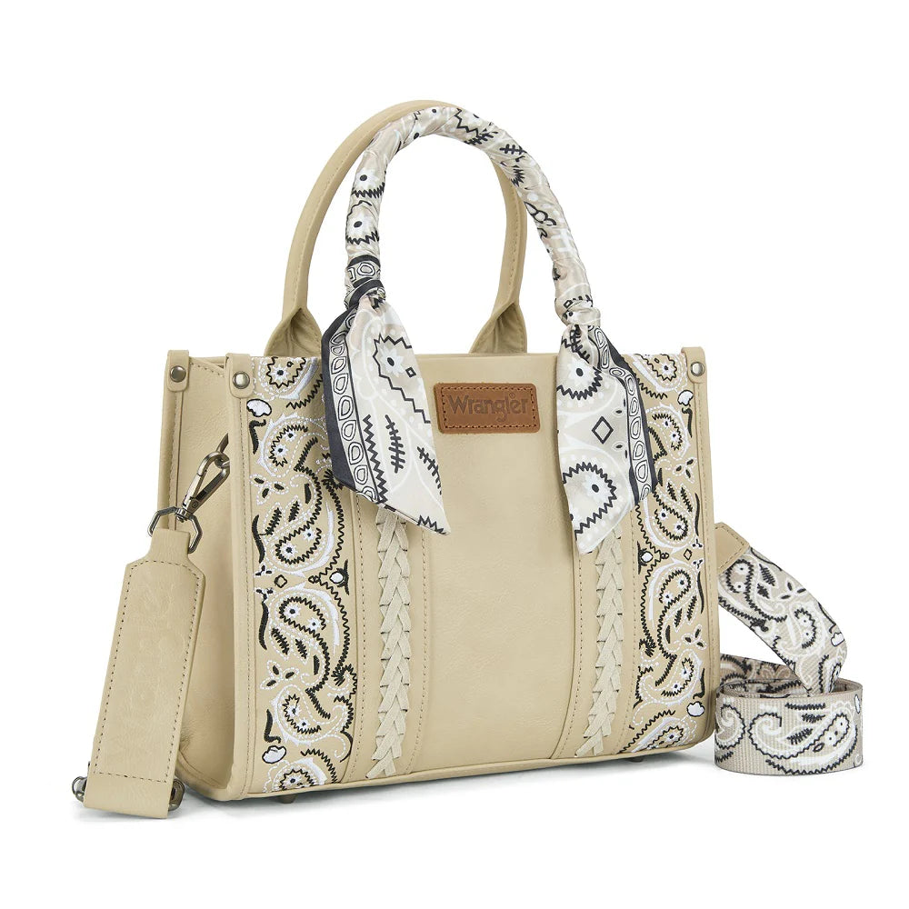 Sac tote bandana cachemire tressé Wrangler - beige
