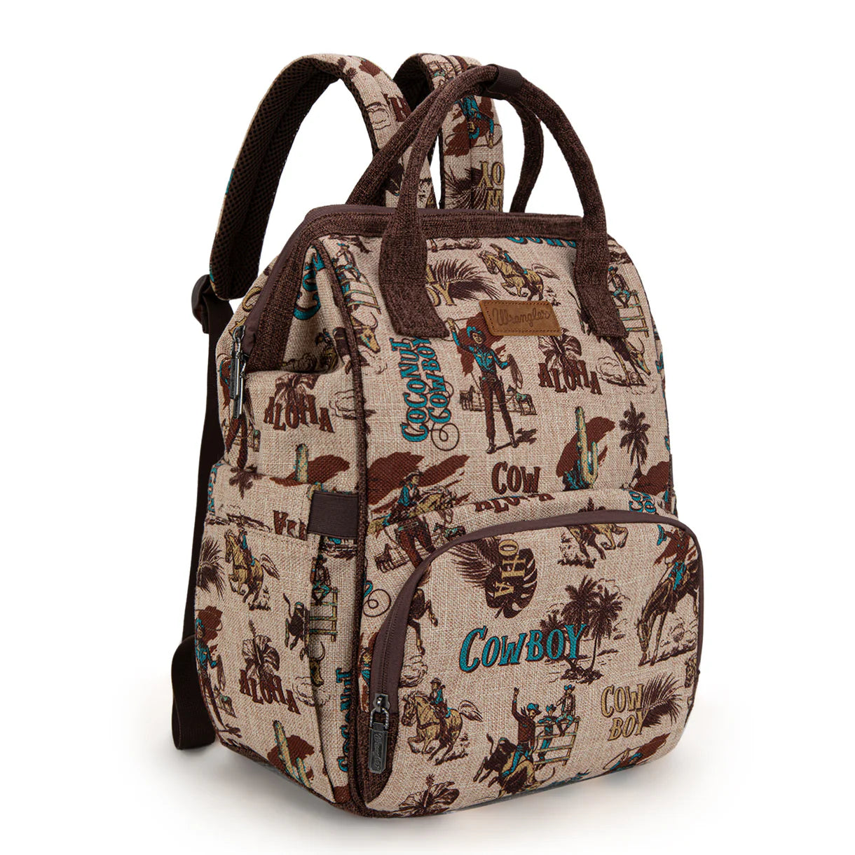 Wrangler Sac à dos rétro rétro à imprimé cool -Tan