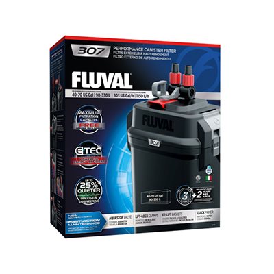 Filtre extérieur Fluval 307 de haut rendement, jusqu’à 330 L (70 gal US)