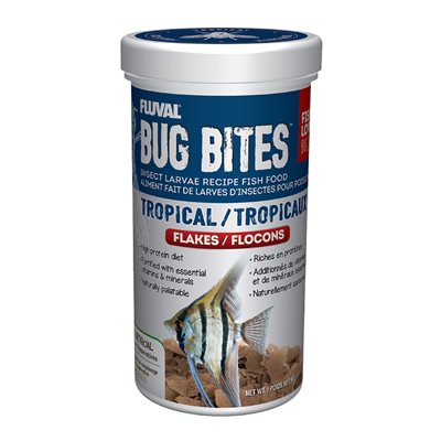 Flocons Bug Bites Fluval pour poissons tropicaux, 90 g (3,17 oz)