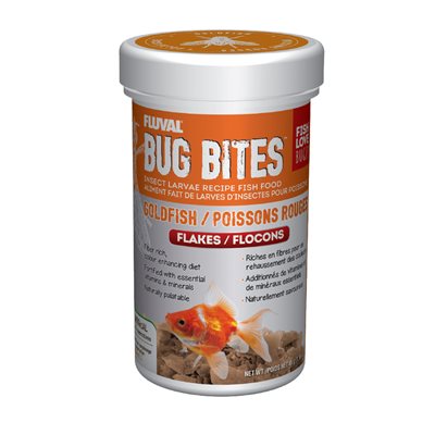 Flocons Bug Bites Fluval pour poissons rouges, 45 g (1,58 oz)