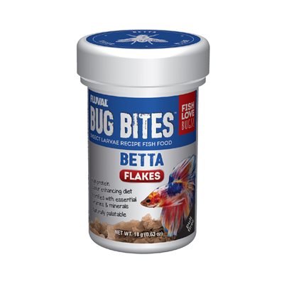 Flocons Bug Bites Fluval pour bettas, 18 g (0,63 oz)