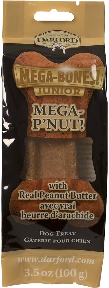 Darford Gâteries Pour Chien Mega-bones! Junior - Arachides 3.5oz