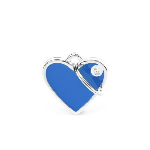 Medaille Basic Handmade Heart Blue Small