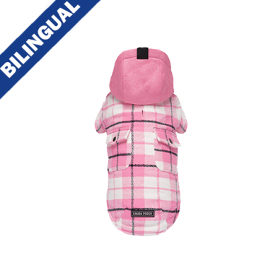 Canada Pooch® La Surchemise – Motif à carreaux roses