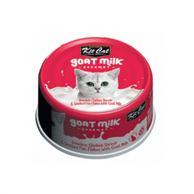 Kit Cat Conserve Chat Poulet Et Poisson Avec Lait De Chèvre 70g