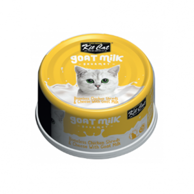 Kit Cat Conserve Chat Poulet Et Fromage Avec Lait De Chèvre 70g