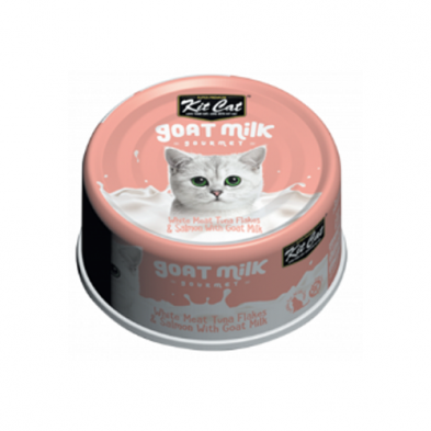 Kit Cat Conserve Chat Thon Et Saumon Avec Lait De Chevre 70G