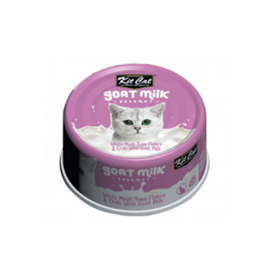 Kit Cat Conserve Chat Thon Et Crabe Avec Lait De Chèvre 70G
