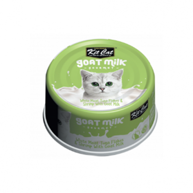 Kit Cat Conserve Chat Thon Et Crevette Avec Lait De Chèvre 70g