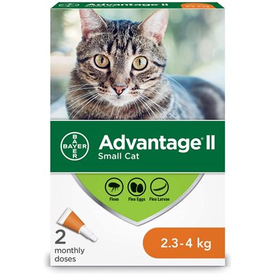 Advantage II Petit Chat 2.3-4Kg, 2 tubes