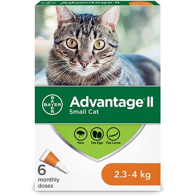 Advantage II Petit Chat 2.3-4Kg, 6 tubes