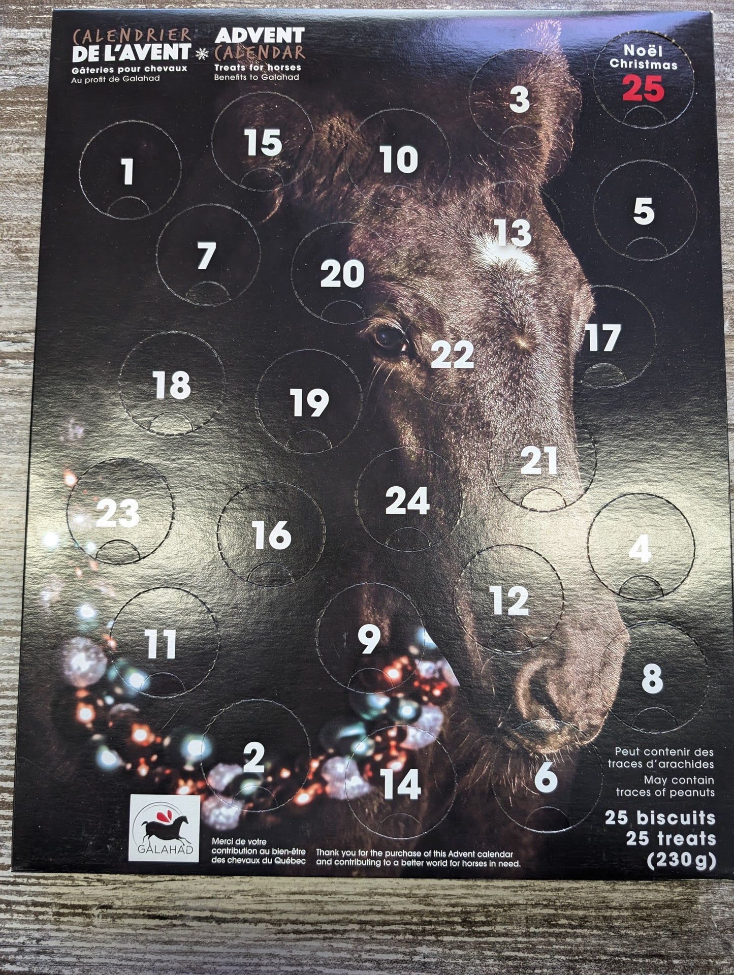 Calendrier de l'Avent pour Cheval de la fondation BEA