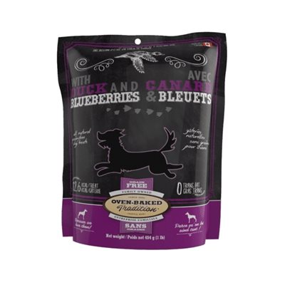 Ovenbaked Tradition Gâteries Pour Chien, Sans Grains, Biscuits Canard Et Bleuets 454g