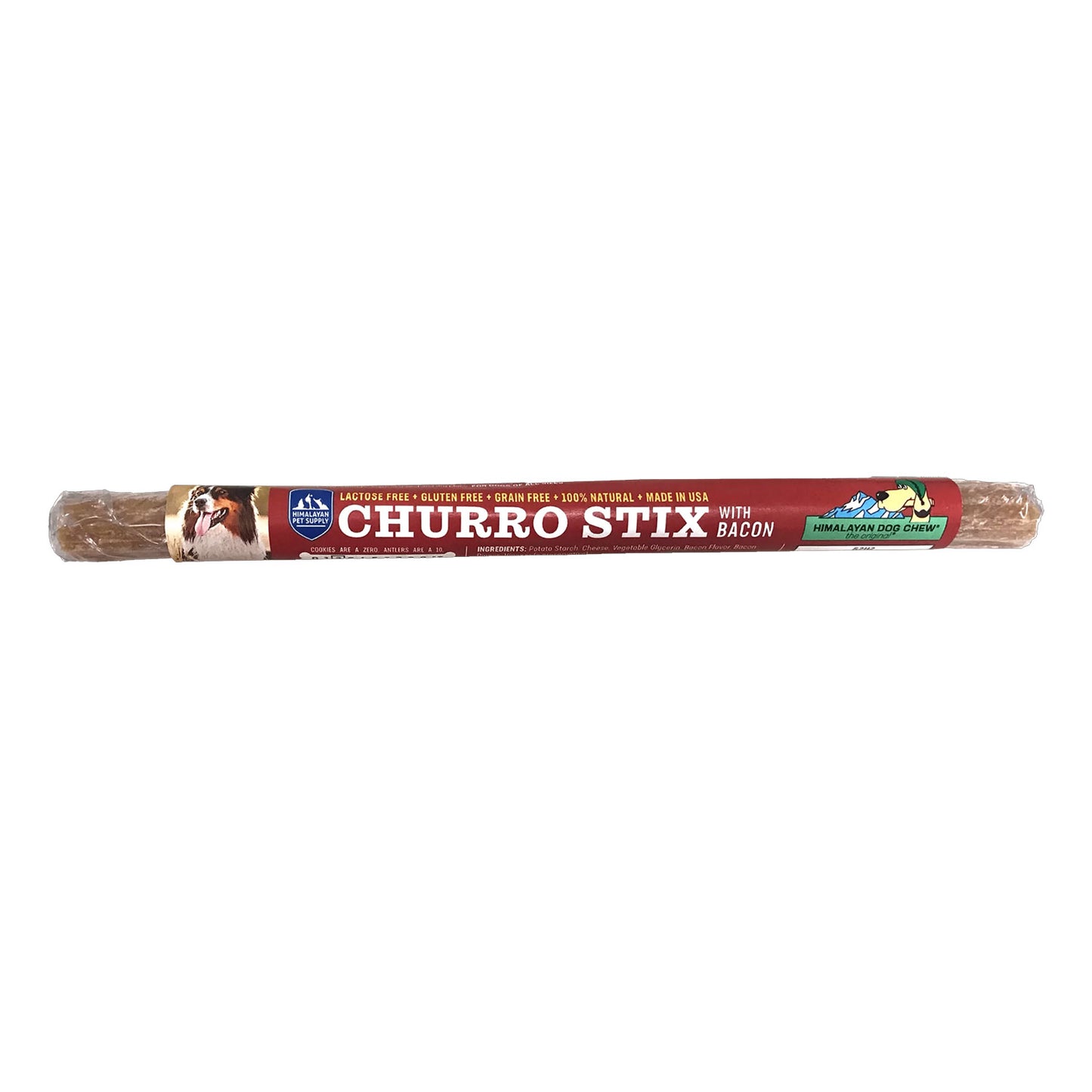 Himalayan Dog Chew® Churro Stix - Bacon 10''