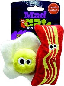 Mad Cat – Jouet pour chat Brunch Buddies (Bacon & Œuf)