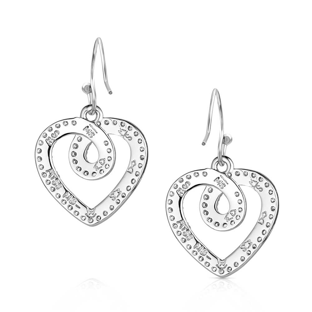 Boucles d’oreilles pendantes en cristal Cœur de la Radiance