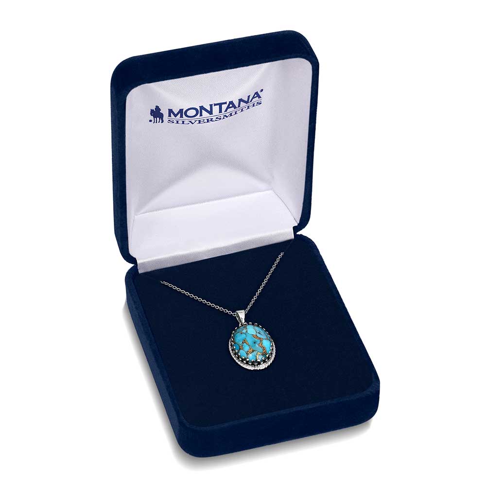 Montana Silversmiths Collier de la Sagesse de l’Ouest en turquoise