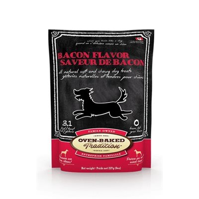 Ovenbaked tradition Chien Gâteries Bacon 8Oz